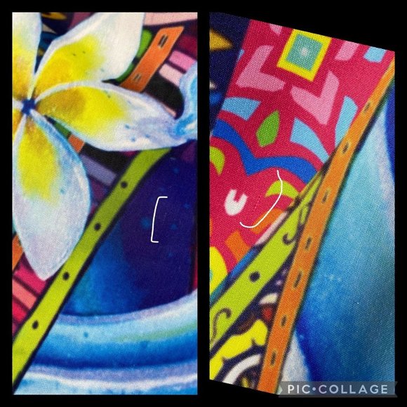 Rosalita McGee M Floral Patterned Artsy Abstract Pom Pom Accented Skirt - Picture 7 of 12